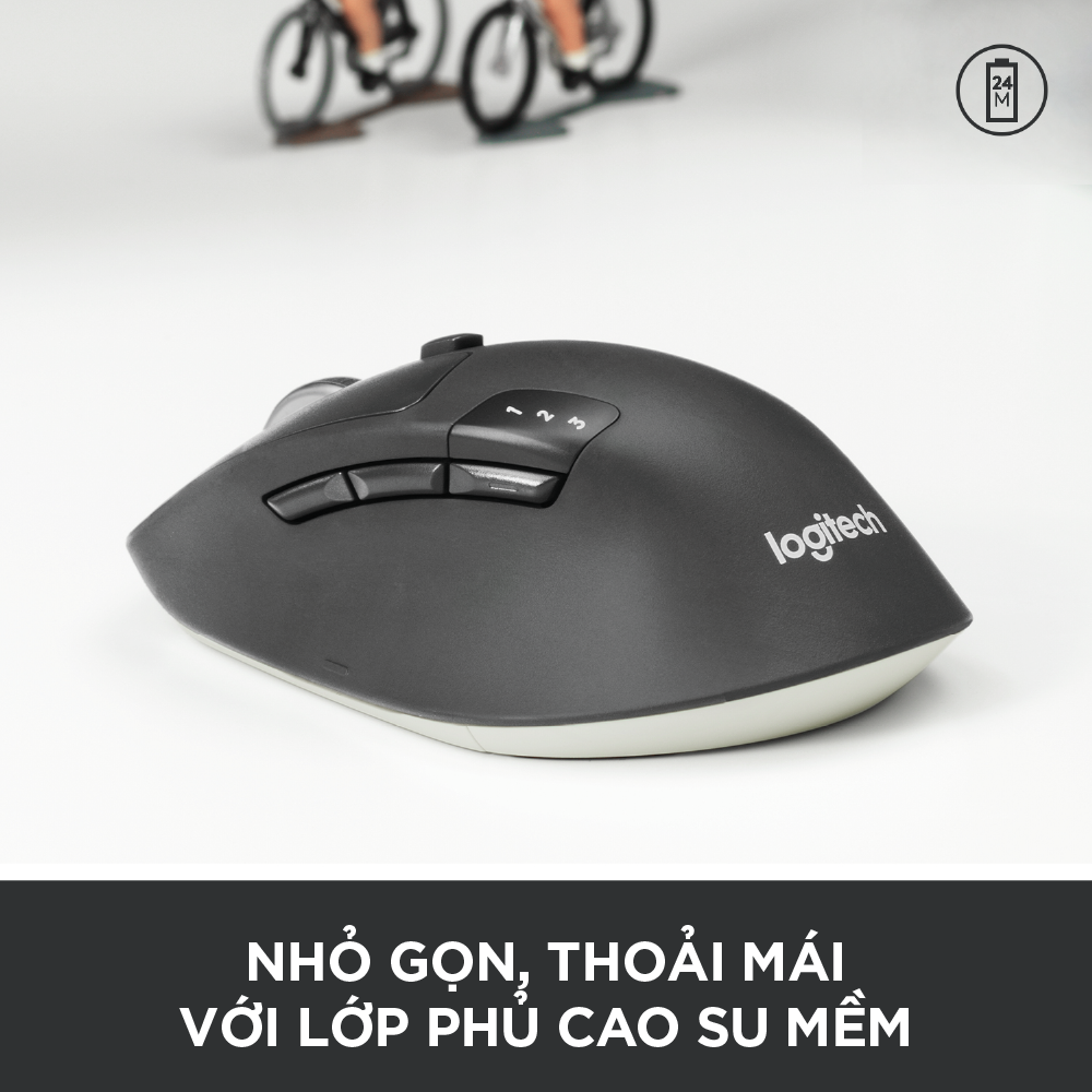 Chuột không dây bluetooth | USB Logitech M720 - Kết nối đa thiết bị, pin 2 năm, tương thích Mac | Windows - Hàng chính hãng