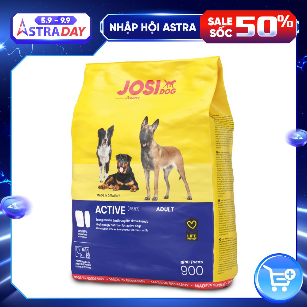 Thức Ăn Chó Trưởng Thành Cho Các Giống Chó Size Lớn - Josera JosiDog Active 900G