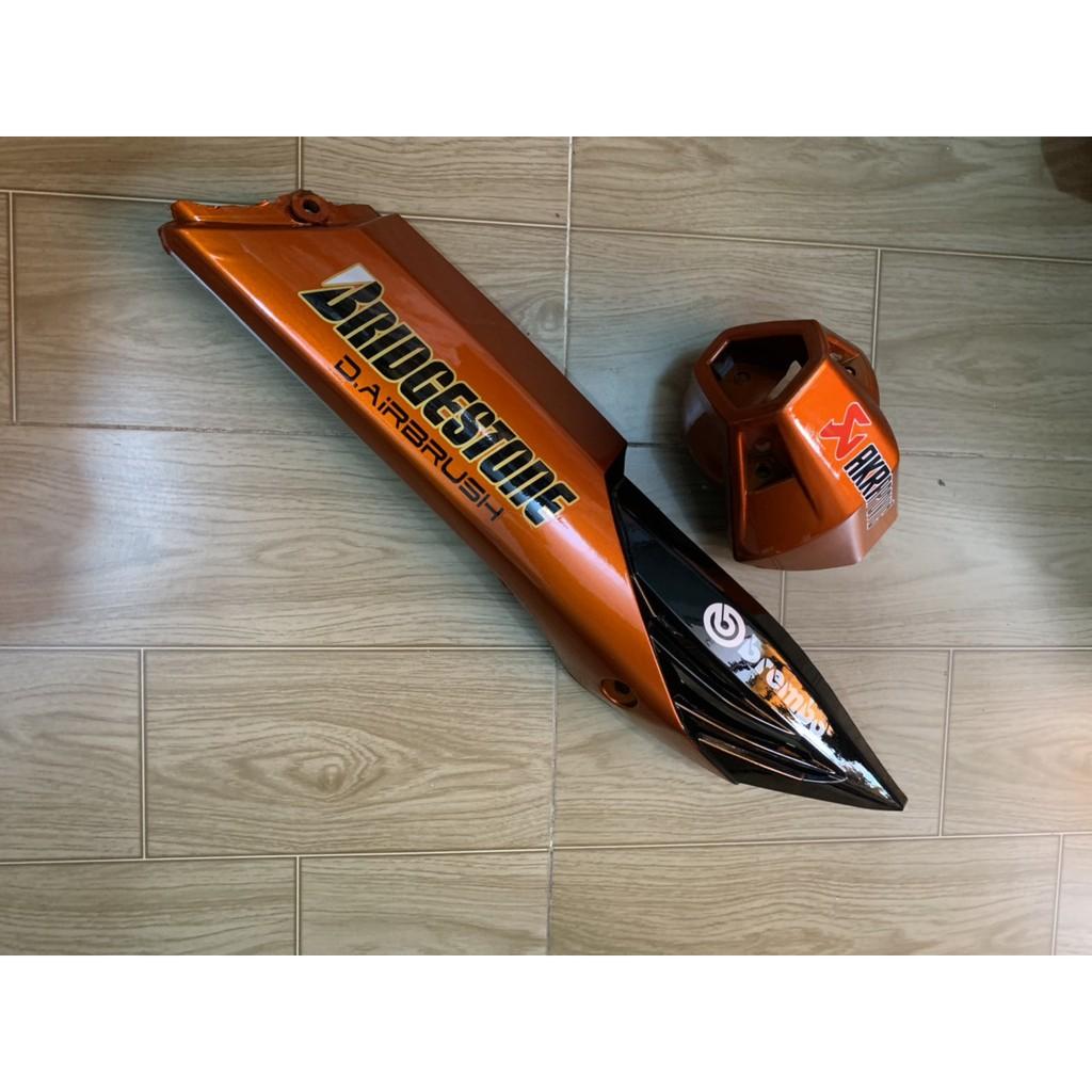 Ốp pô và chụp đích pô xe winner V1 màu cam
