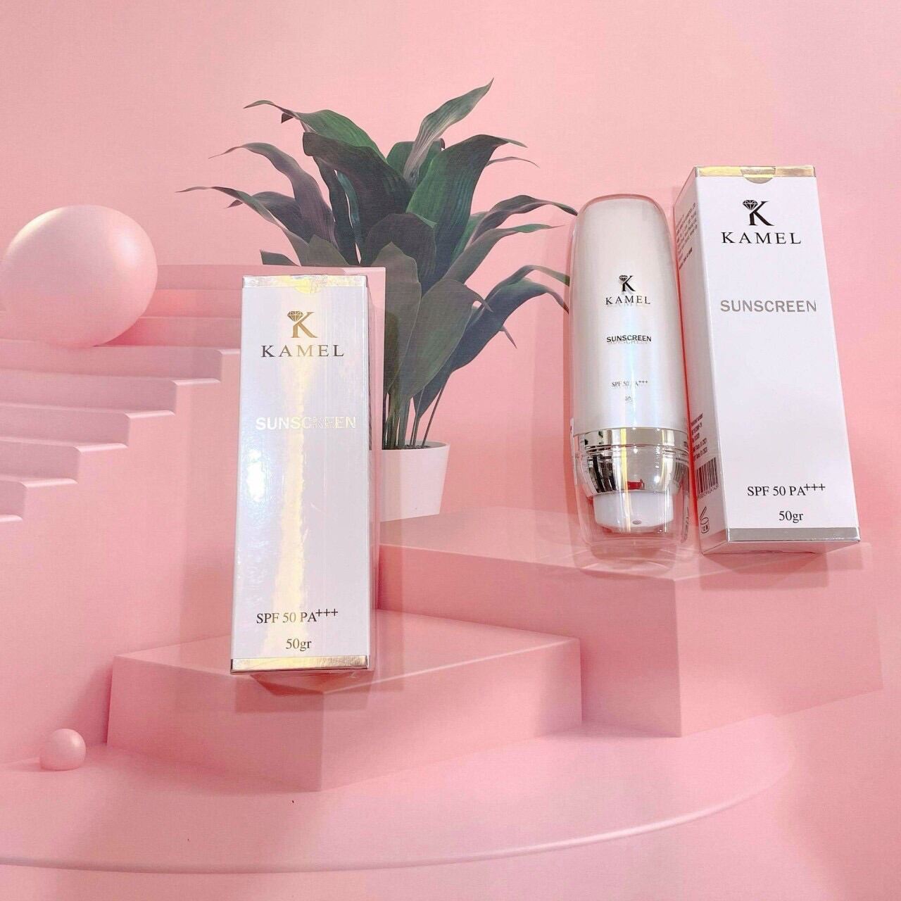 Kem chống nắng vật lý Kamel sun creen SPF 50 PA+++ 50g