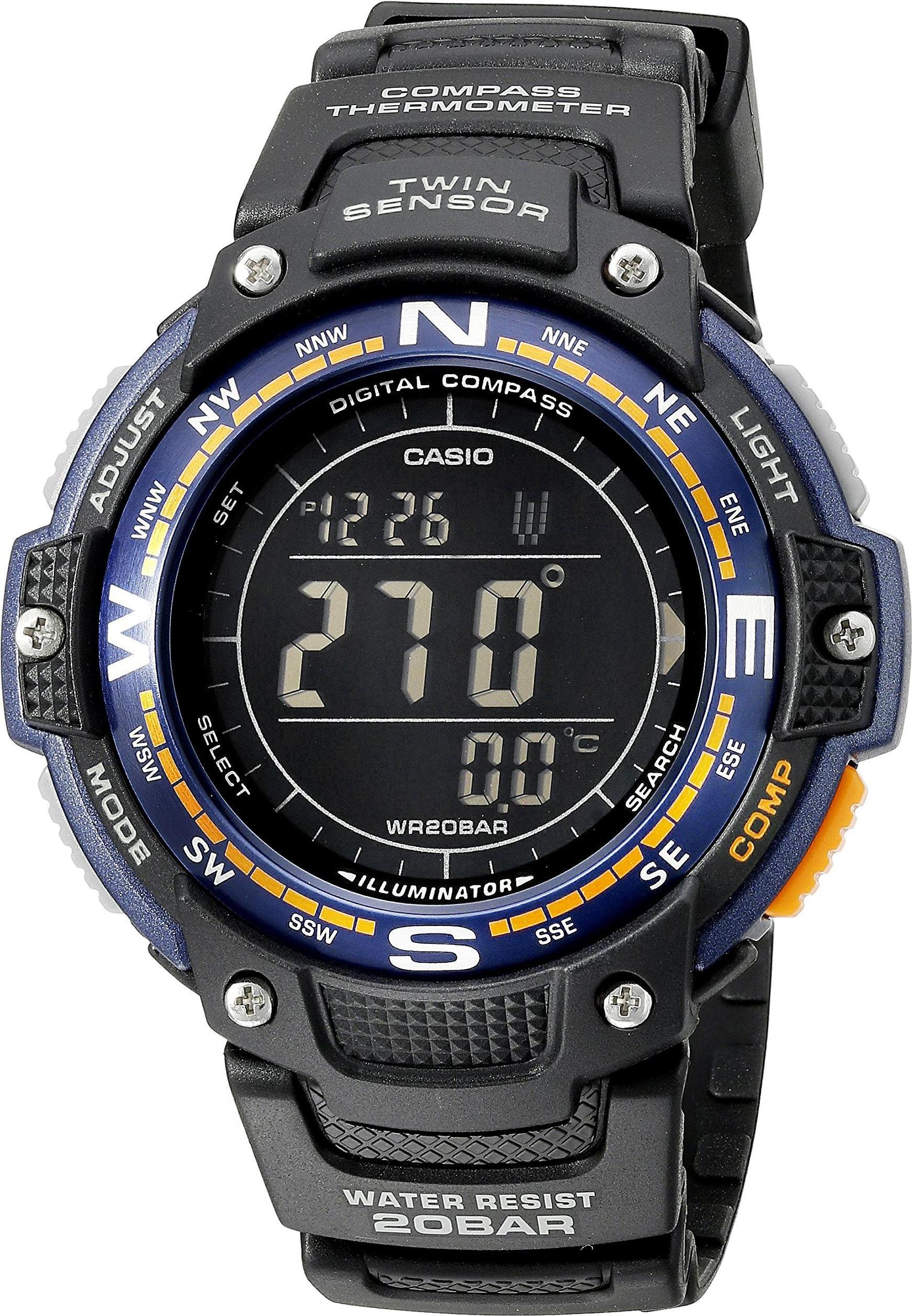 Đồng Hồ Nam Quartz Casio Twin Sensor SGW-100-2BCF Màn Hình Kỹ Thuật Số