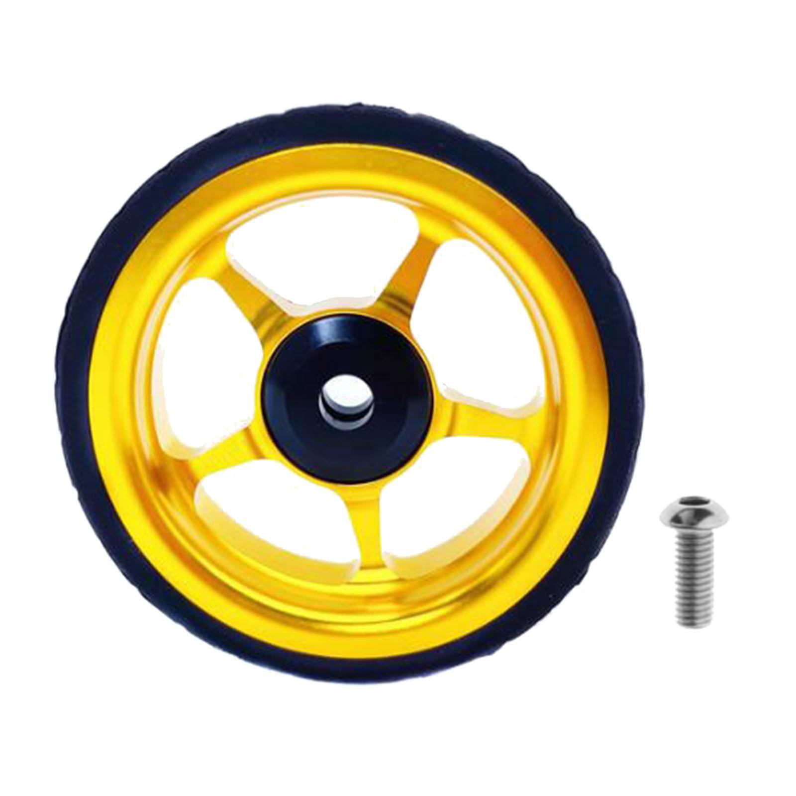 2-6pack Easy Wheel for Folding Bike EZ Wheels Wheel Easywheel Golden