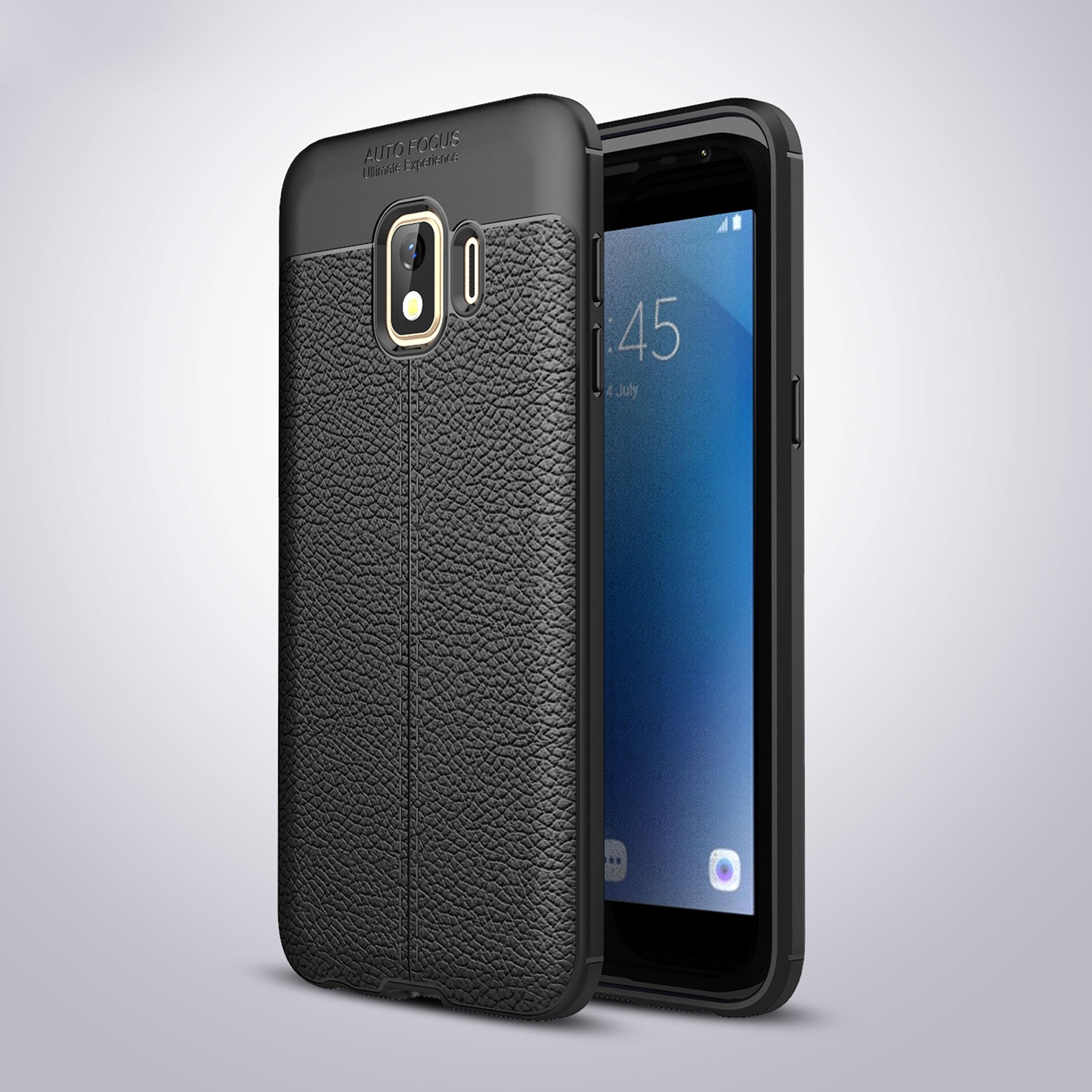 Ốp lưng Silicon Auto Focus giả da, chống sốc dành cho Samsung J2 Core - Hàng Chính Hãng