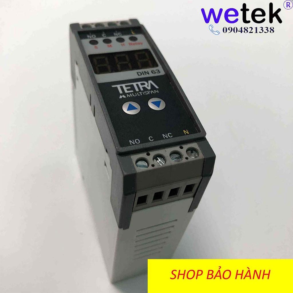 Rơ le Multispan DIN-63, timer hẹn giờ on off delay, màn LED, dải siêu rộng 0.999s tới 999h, siêu chính xác, bền bỉ, BH