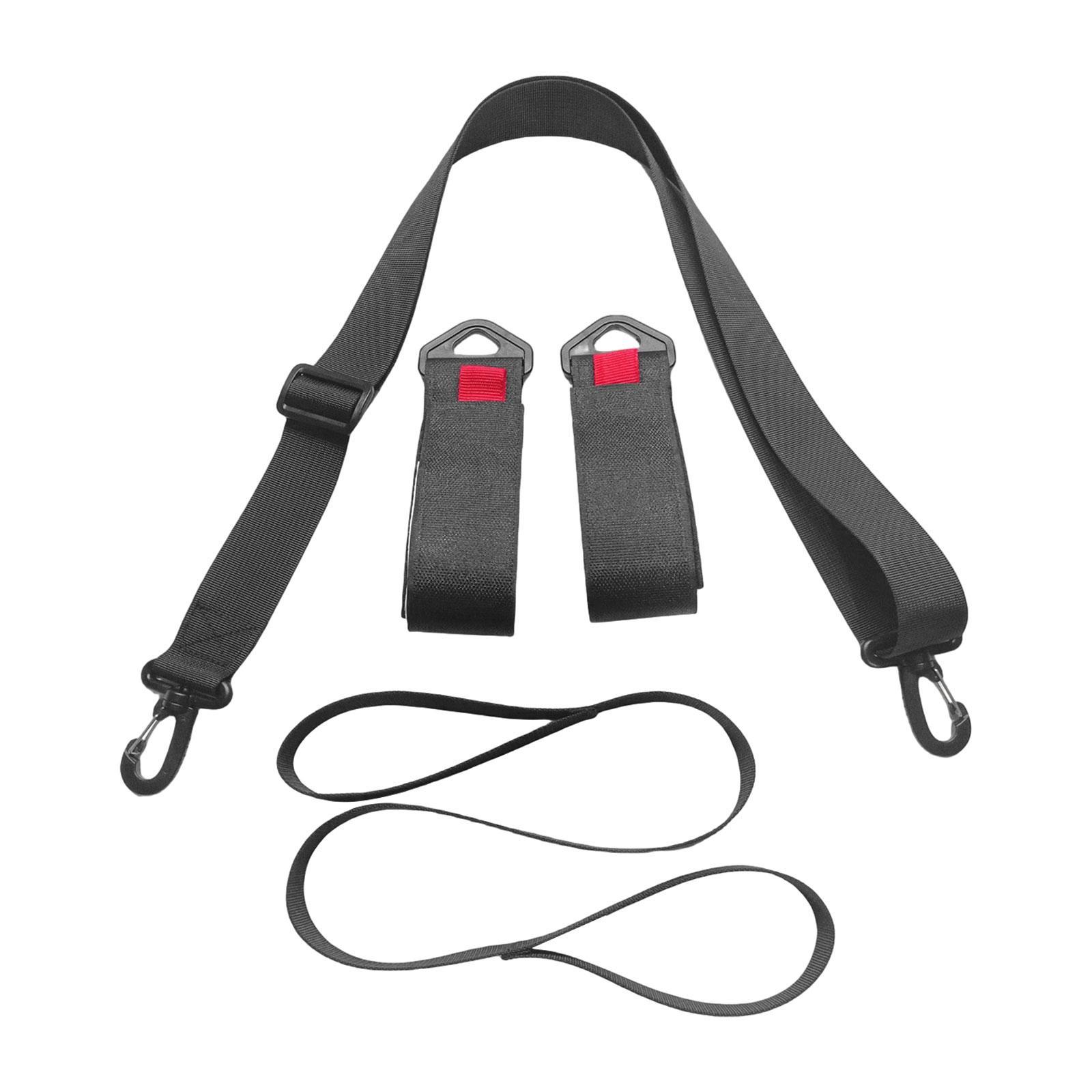 Ski Pole Carrier Straps Set Ski Straps Durable Holder Adjustable Ski Boot Straps Ski Boot Carrier Set for Adult Teens