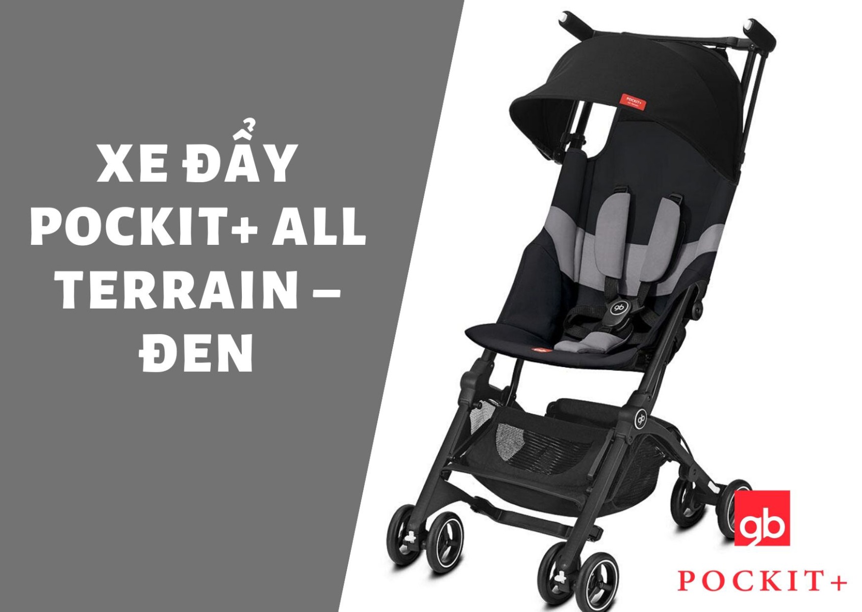 Xe đẩy du lịch gấp gọn cho bé GB Pockit+ All Terrain