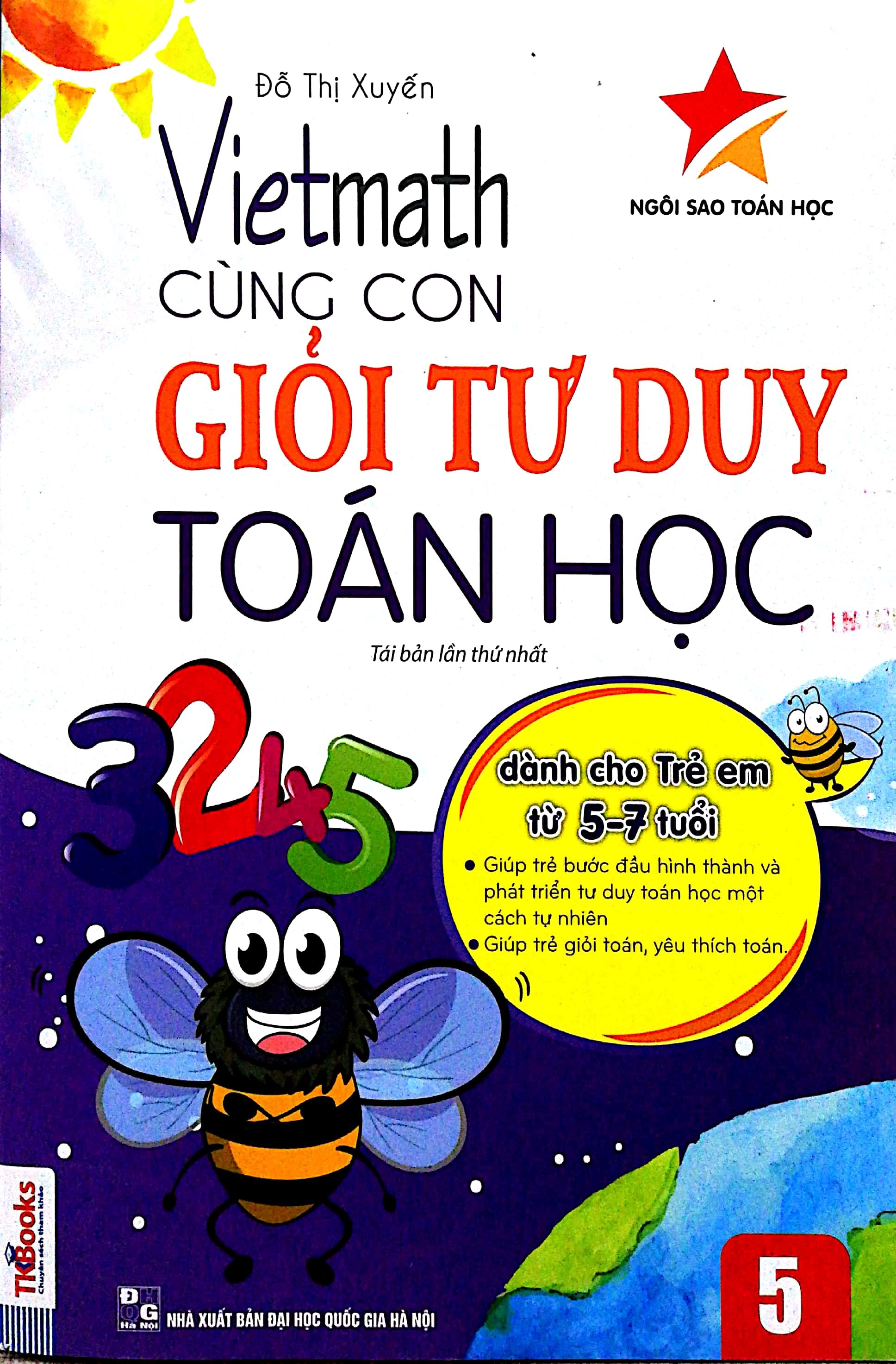 Combo 5 cuốn sách Vietmath cùng con giỏi tư duy toán học