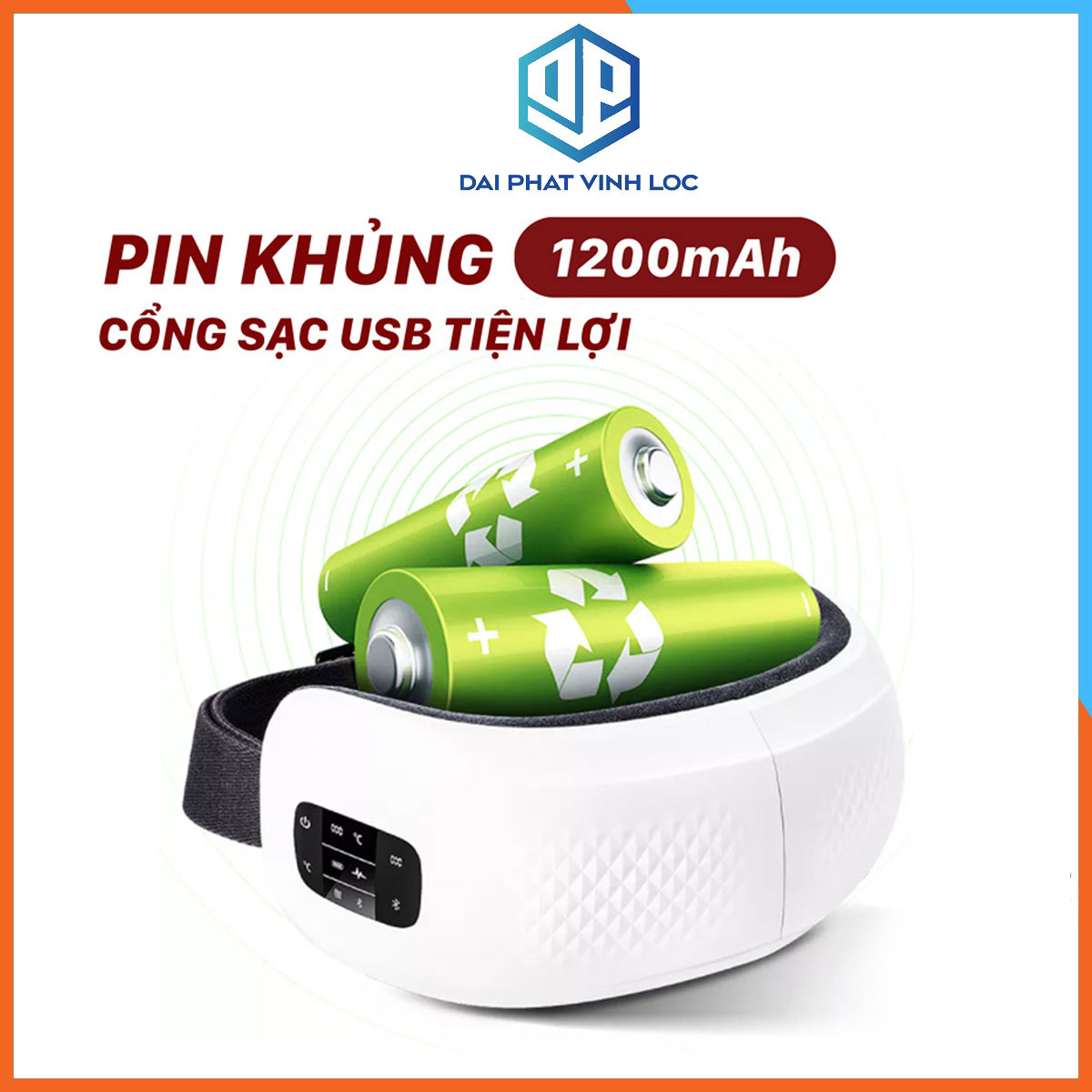 Máy massage mắt Đại Việt DVMM-00001 Túi Khí Giảm Thâm, Mỏi Hạn Chế Cận Thị - Bảo Hành 12 Tháng