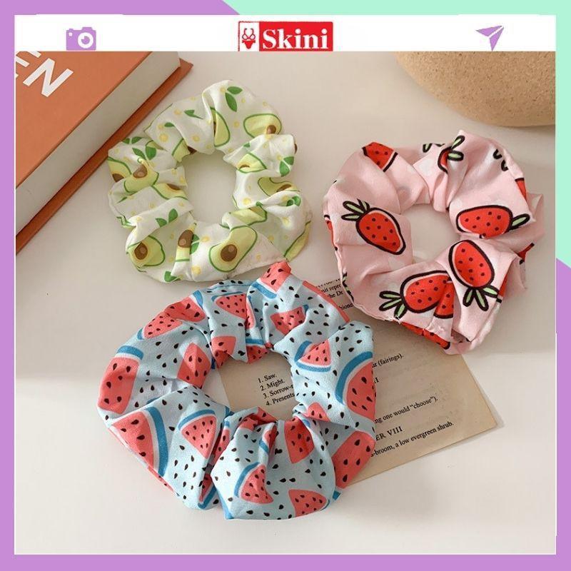 Cột Tóc Vải Scrunchies - Dây Buộc Tóc Scrunchies Dưa hấu Cute_BT11