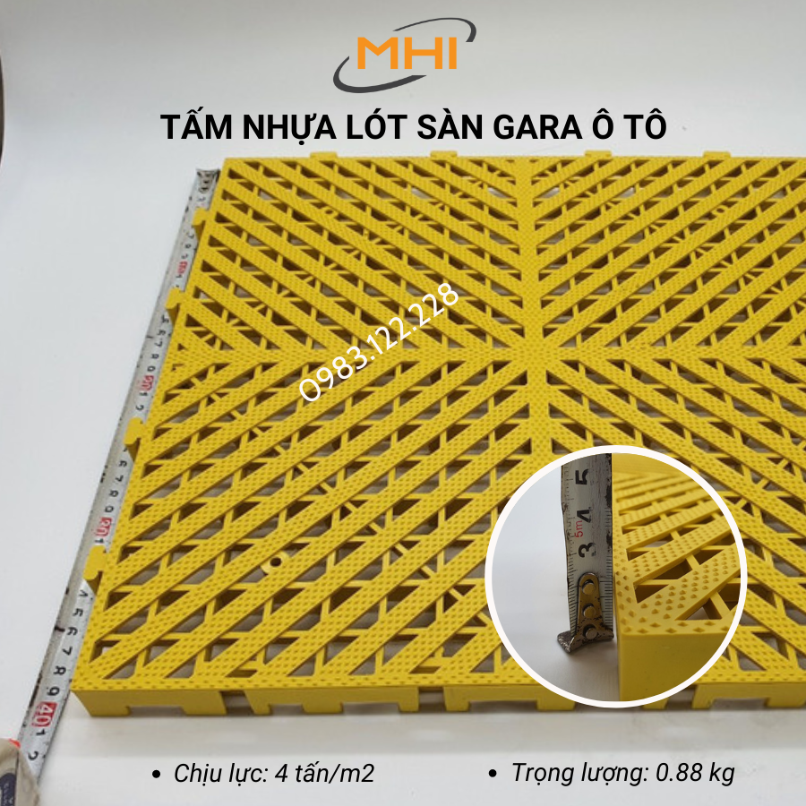 [Hàng dày 2.2 cm] Tấm lót sàn gara ô tô / trung tâm chăm sóc xe ô tô, khu vực rửa xe ô tô