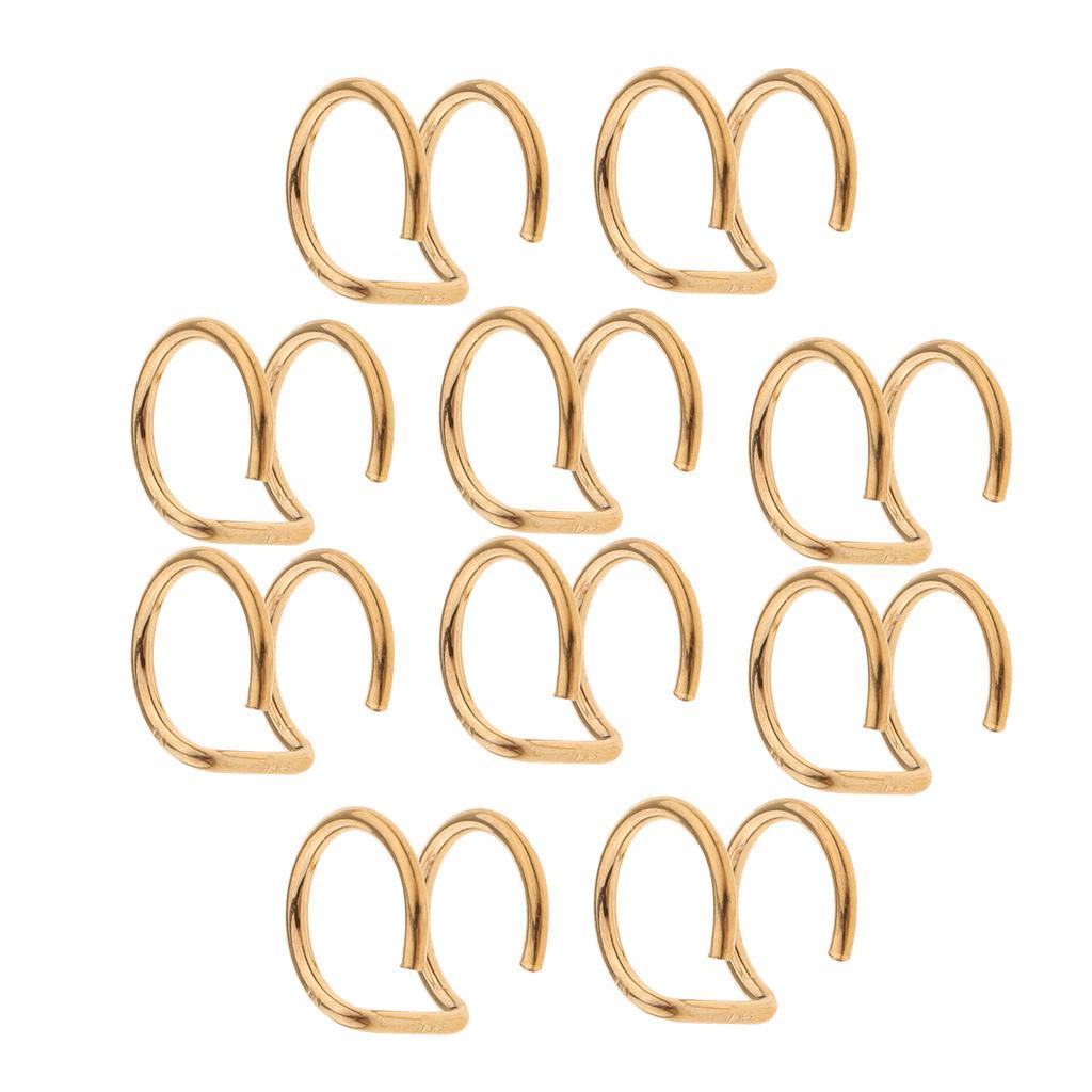 10 Pieces Stainless Steel Clip On Ear Loop Ring Non-piercing