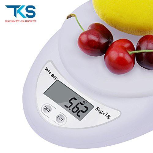 Cân tiểu ly tối đa 5kg, chạy bằng pin, Cân điện tử thực phẩm cho nhà bếp Electronic kitchen