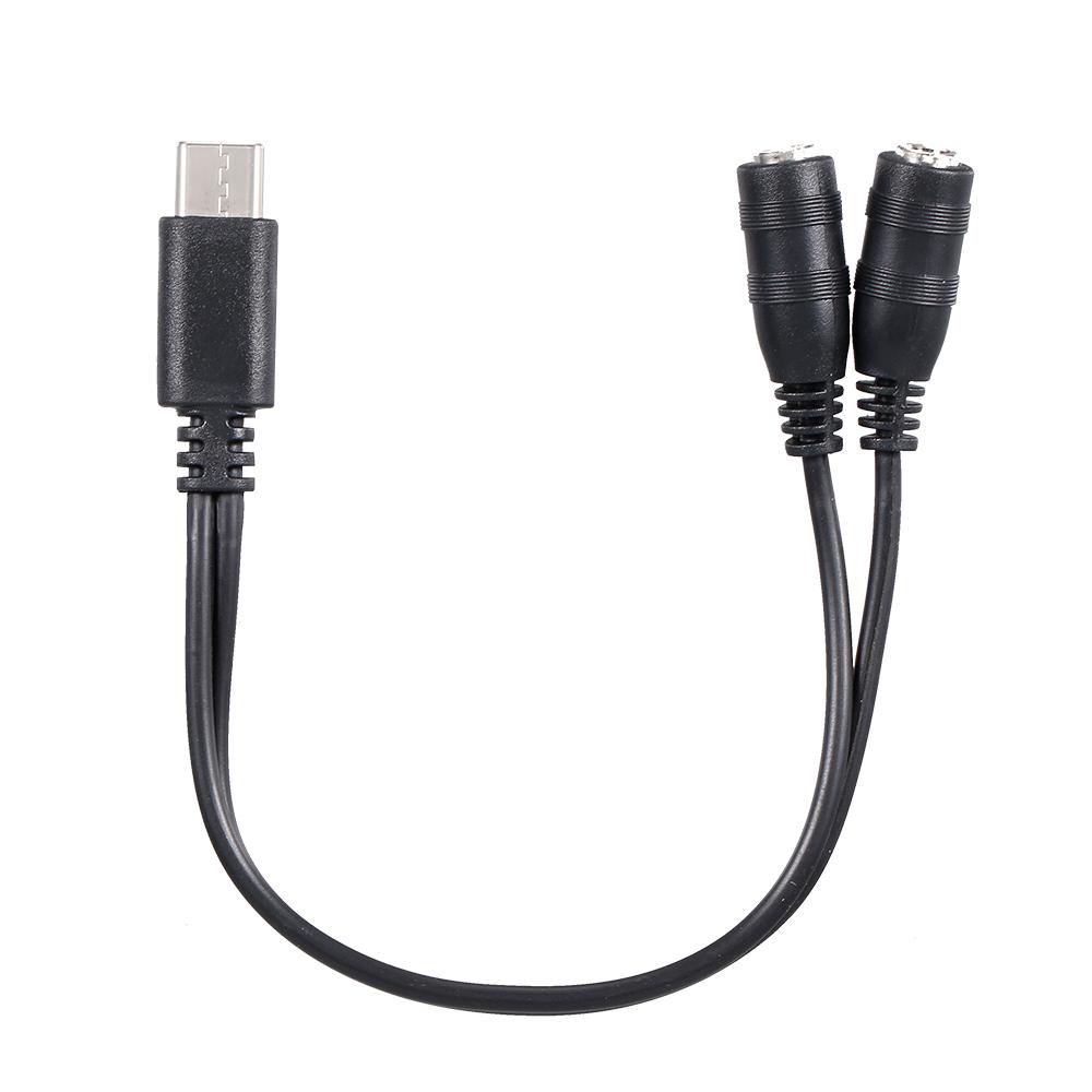 Type-C Headphone Adapter Type-C Male to Dual 3.5mm Female Adapter Cable Audio Splitter Cable 3.5mm AUX Audio Adapter