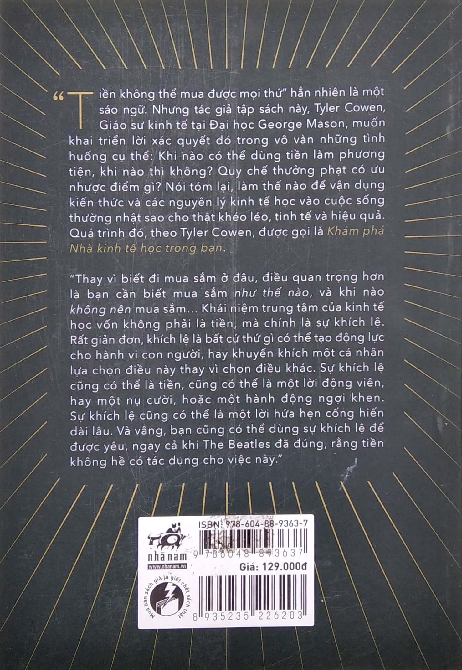 Sách Khám Phá Nhà Kinh Tế Học Trong Bạn - Áp Dụng Các Nguyên Lý Kinh Tế Vào Cuộc Sống Thường Nhật - ảnh 5