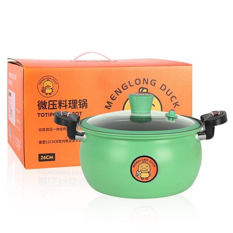 Nồi Áp Suất Chống Dính Bí Ngô 8L Thông Minh, Nồi Hầm 4in1 Đa Năng, Hầm Gà, Cháo- Nồi Chiên, Xào Nấu