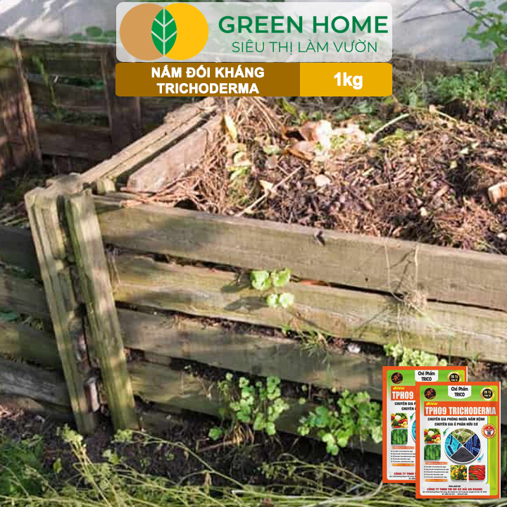 Men Vi Sinh Nấm Trichoderma Greenhome, Bao 1kg, Ủ Phân Hữu Cơ, Ủ Rác,Khử Mùi, Cải Tạo Đất