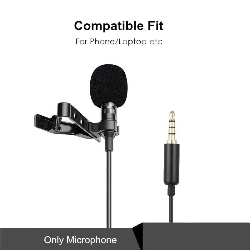 Micro mini có dây 1.5m kẹp ve áo cho điện thoại laptop PC