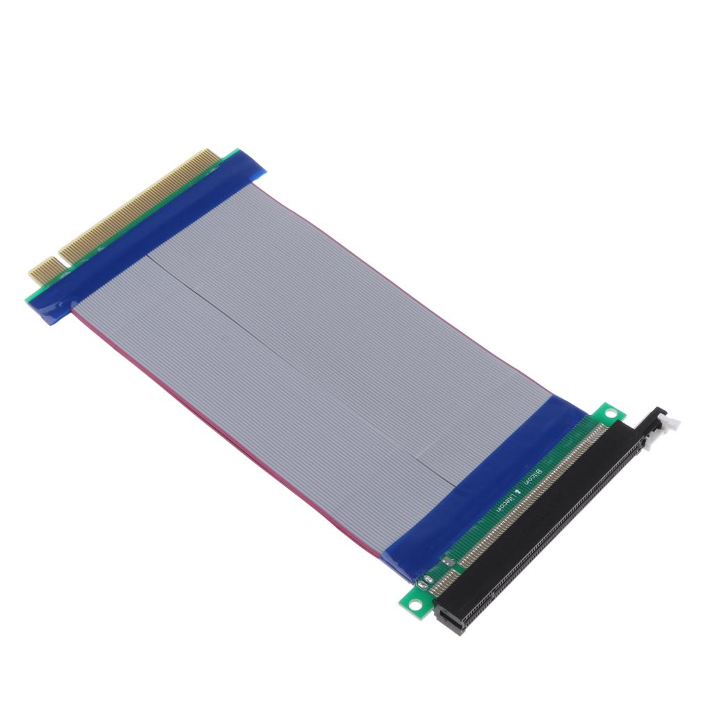 PCI- 8X-8X Slot Riser Card Extender Ribbon Flex Extension Cable