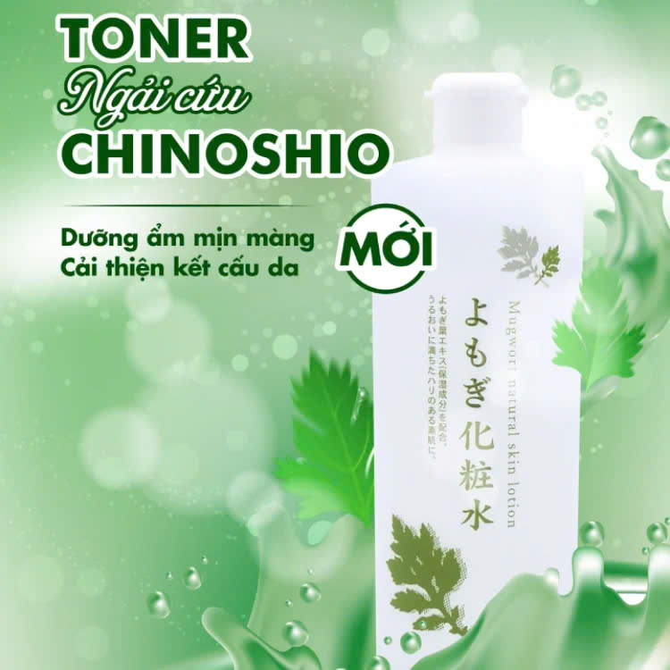 Lotion Dưỡng Ẩm Và Làm Dịu Da Chiết Xuất Từ Lá Ngải Cứu Chinoshio Mugwort Natural Skin Lotion (500ML)