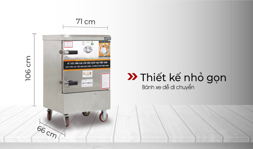 Tủ Hấp Giò Chả,Thực Phẩm 36 Kg/Mẻ Dùng Điện 6 Khay inox 304 Việt Nam NEWSUN, Năng Suất Cao - Hàng Chính Hãng