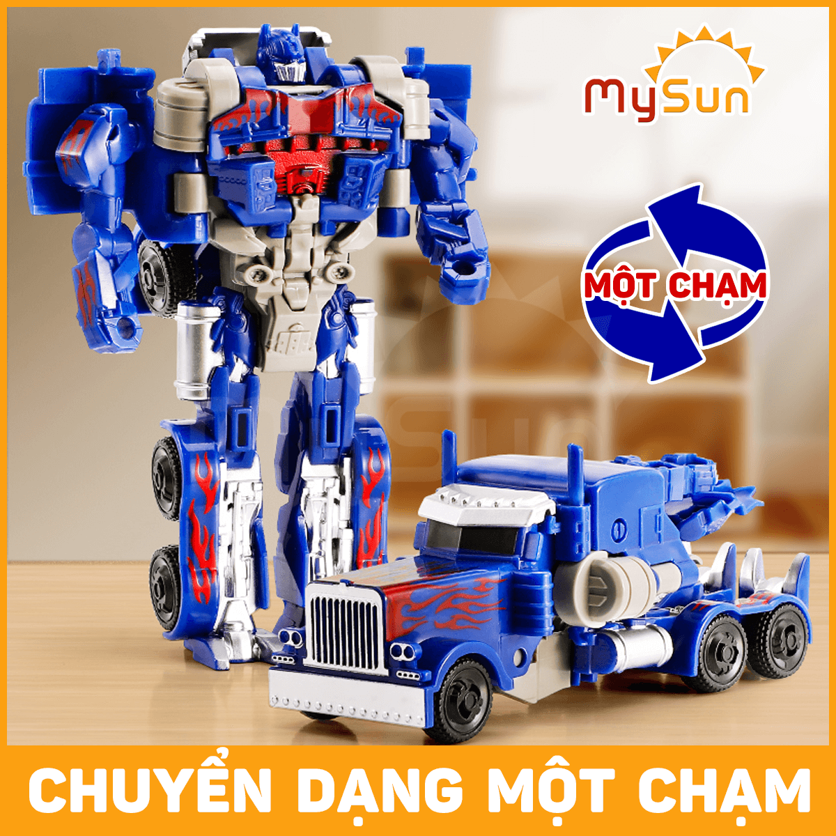Xe robot biến hình đồ chơi mô hình rô bốt ô tô cho bé trai người máy giá rẻ MySun