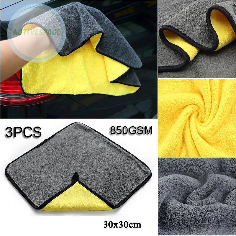 Khăn Lau Xe Hơi Ô Tô Cao Cấp Microfiber 3 Kích Thước Dày Mịn Không Để Lại Bụi Vải, Không Để Lại Vệt Nước, Khăn Lau Chùi Nhà Cửa Siêu Sạch Siêu Thấm Hút Không Đổ Lông, Rụng Lông