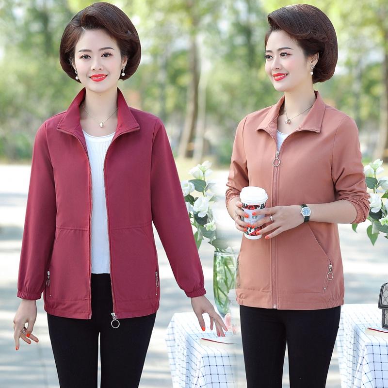 Áo Khoác Gió Mùa Xuân Giản Dị Cho Mẹ AK65 - Hàng Quảng Châu Cao Cấp