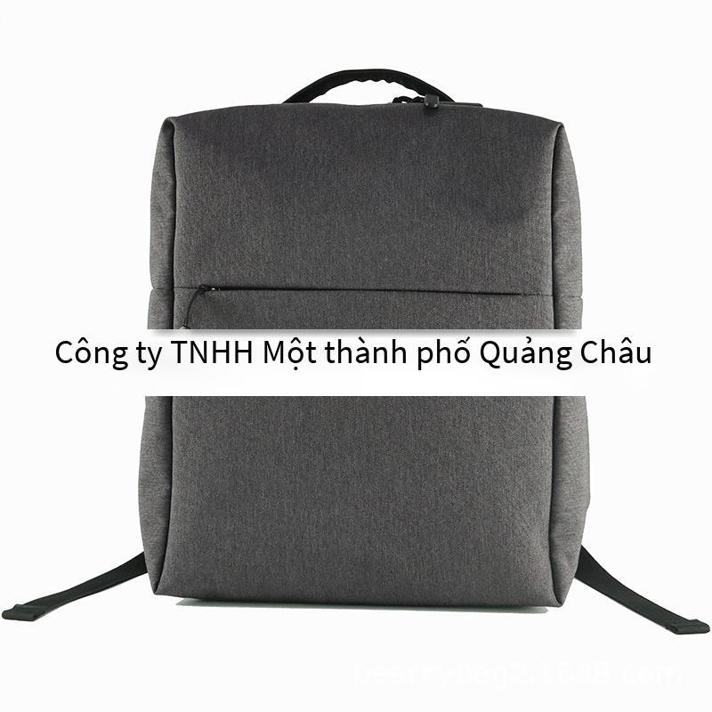 Giao hàng nhanh ba lô USB tùy chỉnh Xiaomi cùng phong cách đơn giản ba lô công sở bình thường phụ nữ và nam giới logo túi máy tính