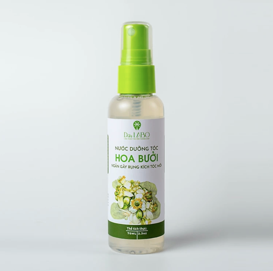 Nước dưỡng tóc Hoa Bưởi 70ml ngăn rụng tóc, kích tóc mới, mềm mượt & vấn vương hoa bưởi