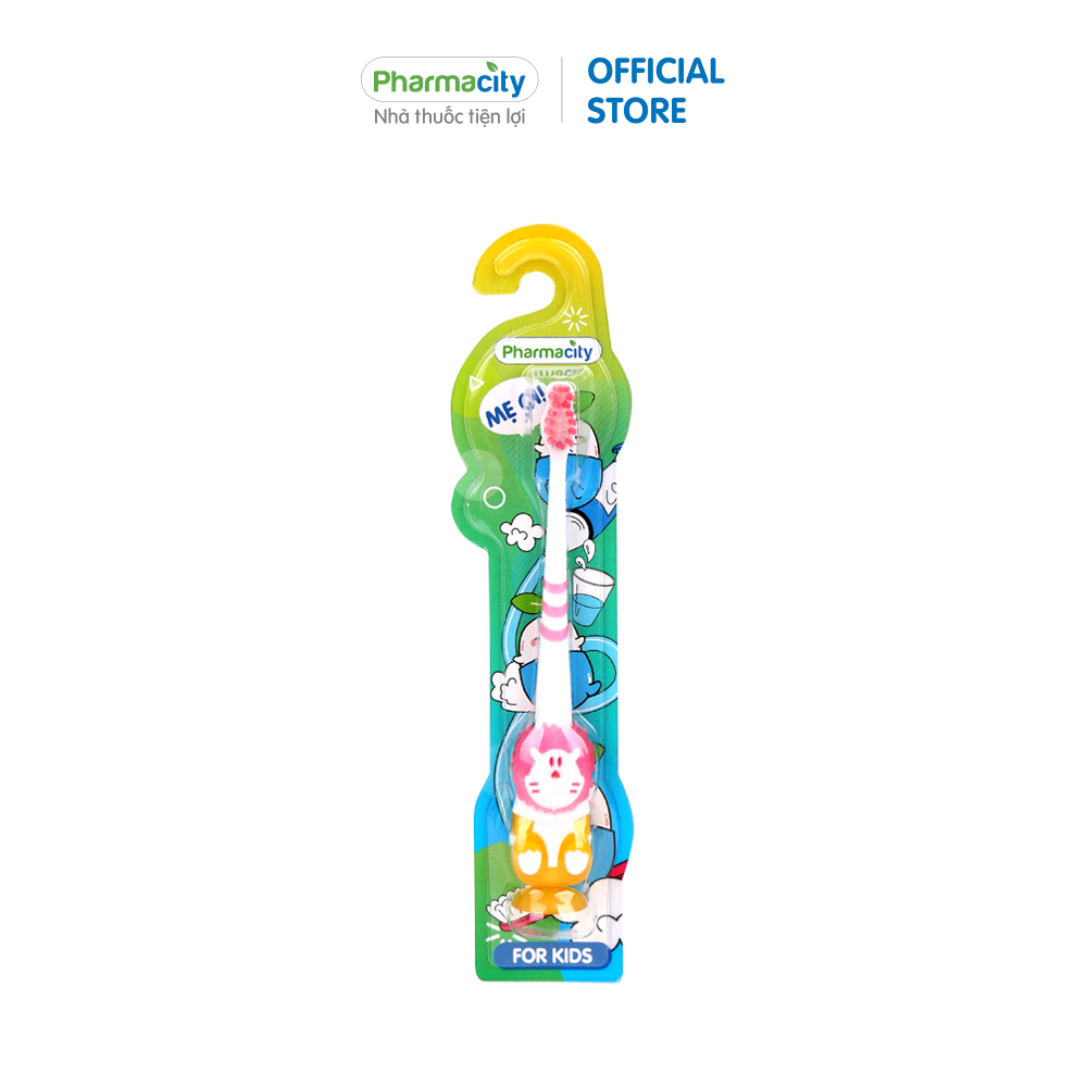 Bàn chải đánh răng trẻ em Pharmacity For Kids dành cho bé (Vỉ 1 cái) - Giao màu ngẫu nhiên