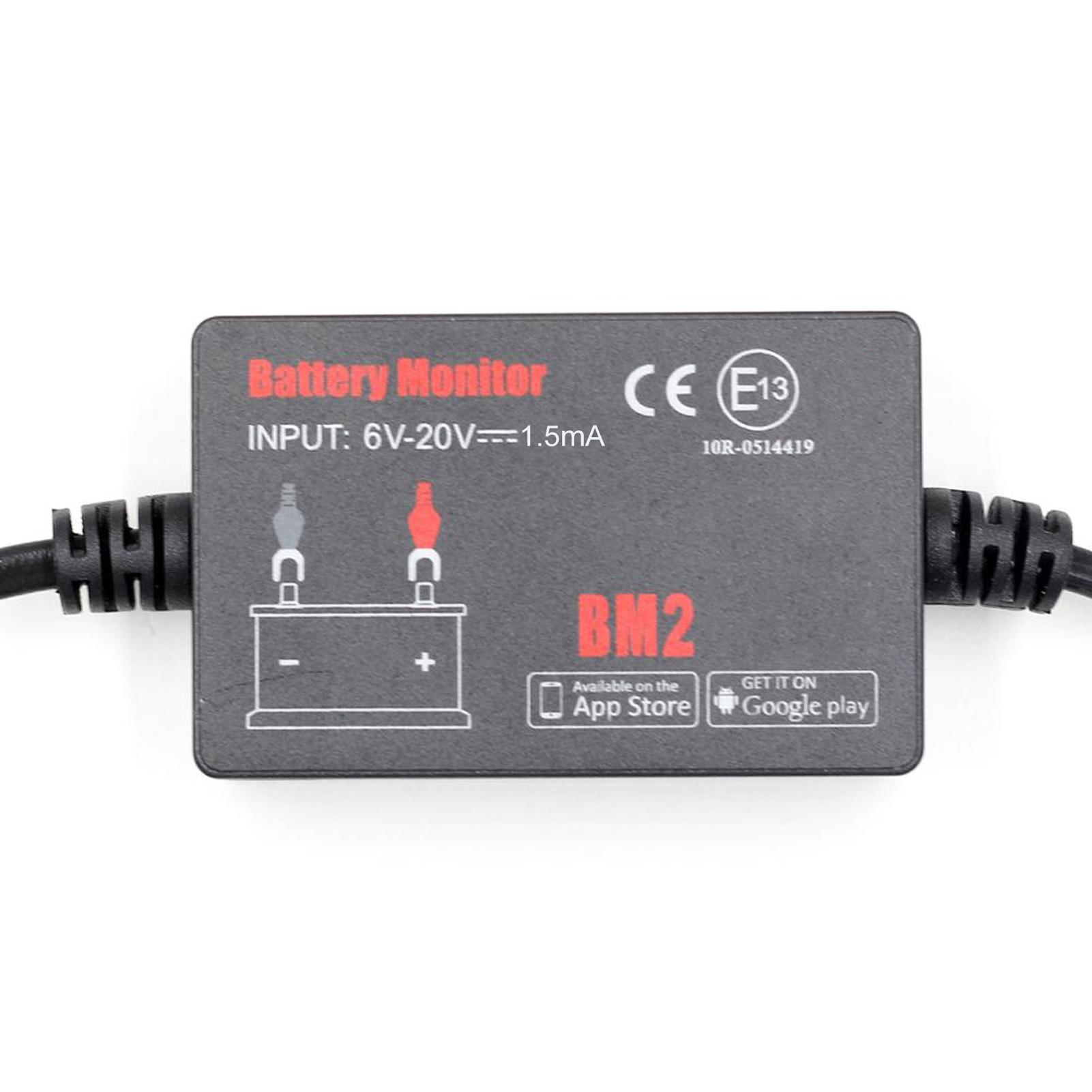 BT4.0 6~20V Input Voltage Battery Monitor Automobile Battery Monitor Tool Diagnostic Tools Connect Smartphone APP for 12