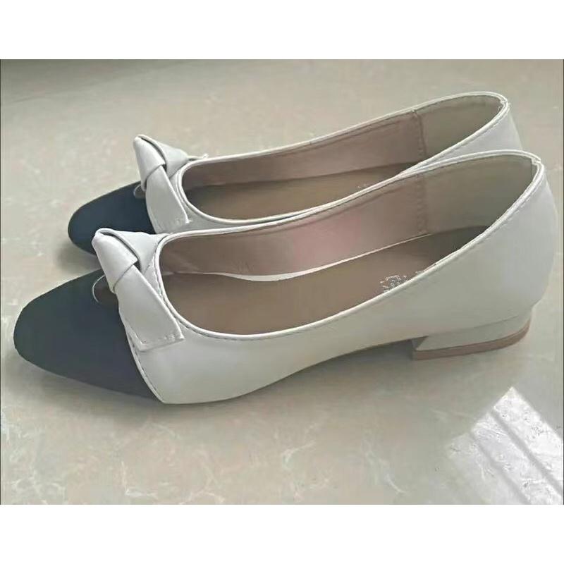 Giày búp bê nơ công sở phối da lộn sang chảnh G080