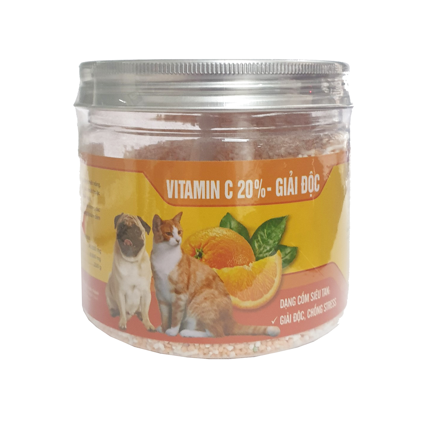 Cốm vitamin C và sorbitol giải độc mát gan cho chó mèo