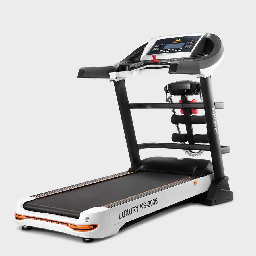 Máy chạy bộ tại nhà Kingsport Luxury KS-2036 có chức nâng dốc tự động, kèm theo đai massage và thanh gập bụng