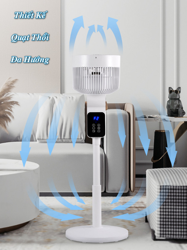 Quạt đứng đối lưu NaturalHome Air 3D (Công Nghệ Nhật Bản) có remote điều khiển