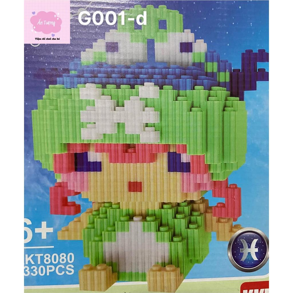 Mô hình lắp ráp 12 cung hoàng đạo, mini đồ chơi lắp ráp mini 3d