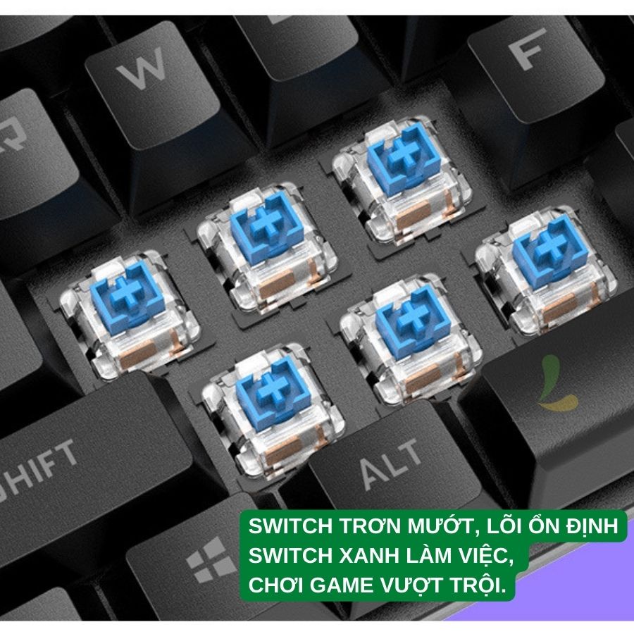 Bàn phím cơ XUNFOX K80 Blue switch - Bàn phím cơ gaming 87 phím kết nối có dây, tích hợp hiệu ứng đèn marquee siêu ngầu - Hàng nhập khẩu