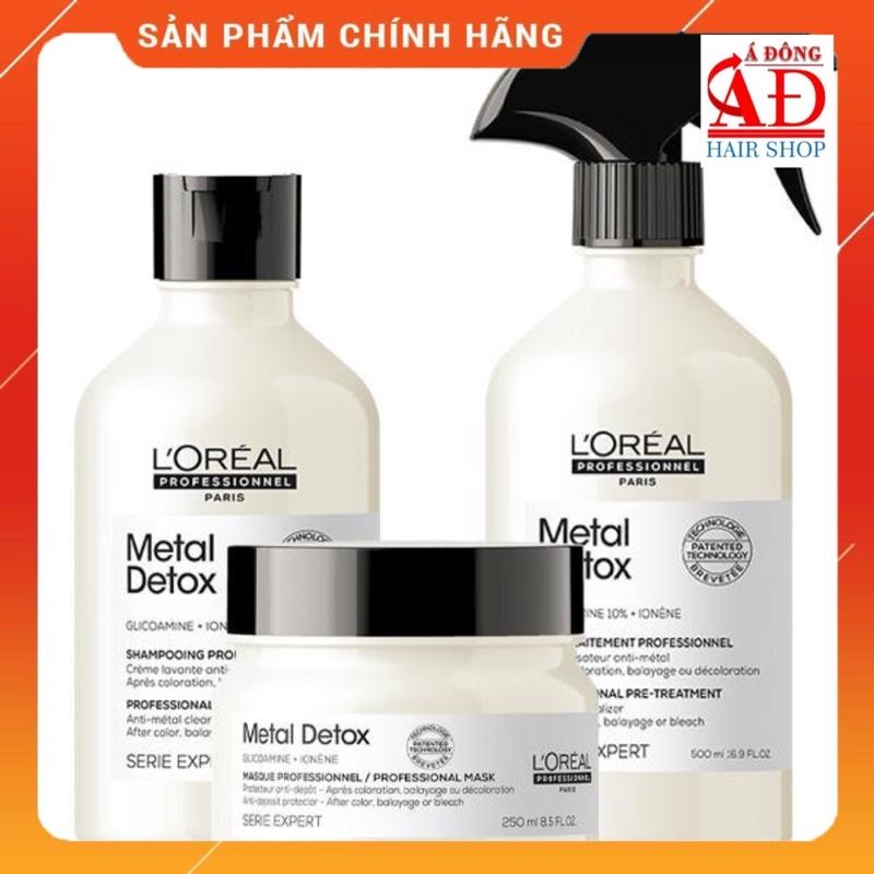 BỘ DẦU GỘI Ủ DƯỠNG LOREAL METAL DX DETOX SIÊU MỀM MƯỢT THẢI ĐỘC KIM LOẠI CHO TÓC