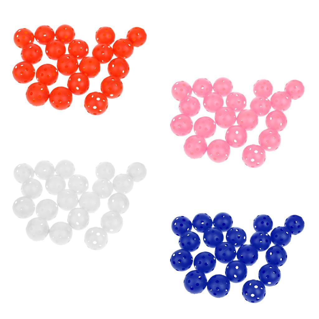 2-50 Pieces  Hollow Golf Balls Perforated Practice Training Ball