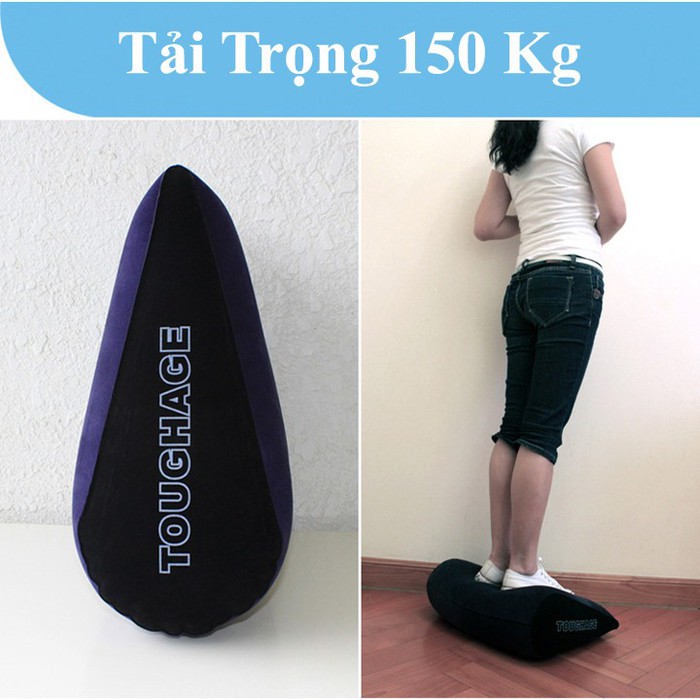 Ghế Tình Nhân - Gối Đệm Mông - Tặng Kèm Bơm Tay - Màu Xanh Đen