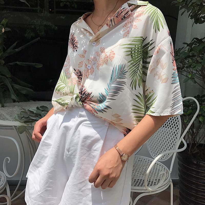 Áo sơ mi nữ in họa tiết phong cách Boho
