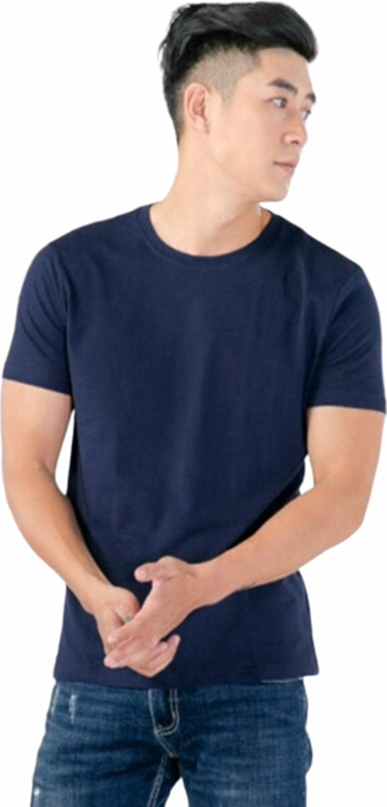 Áo Thun Nam FAJA Cổ Tròn, Co Giãn 4 Chiều Cao Cấp - Màu Xanh Than