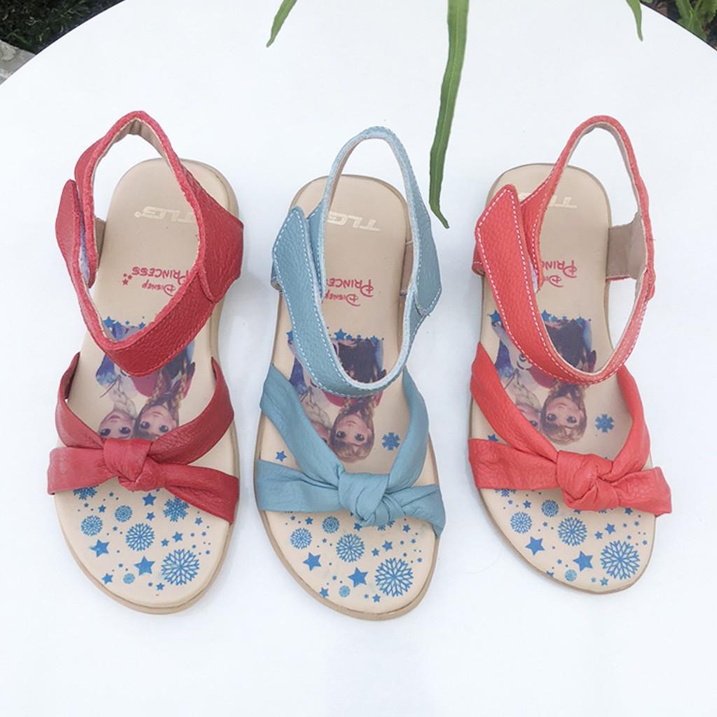 Sandal  da thật siêu dễ thương cho bé gái 21528