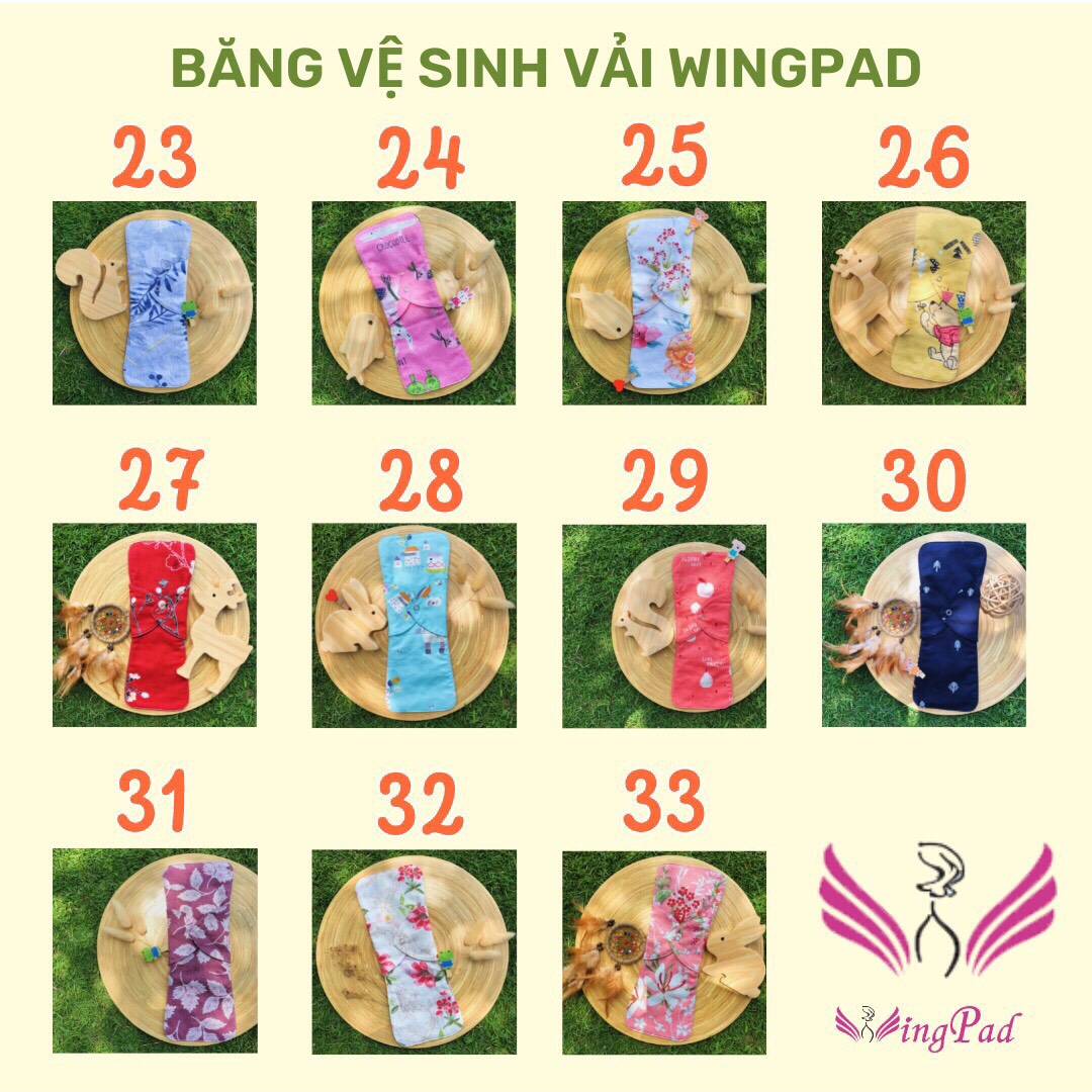 Combo 3 cái Băng vệ sinh vải lõi rời cao cấp WingPad - Giao mẫu ngẫu nhiên