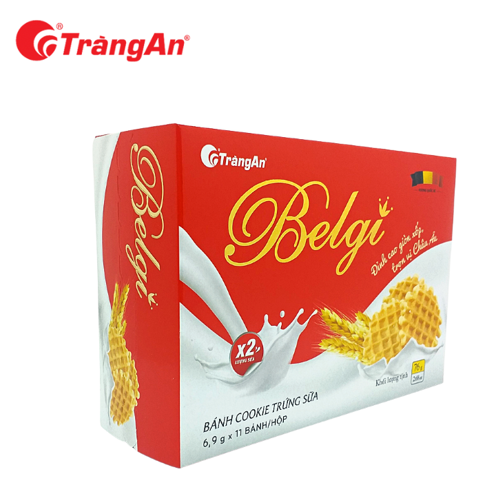 Bánh Belgi trứng sữa 76g , thích hợp bày lễ, hạn sử dụng 12 tháng, thương hiệu Tràng An
