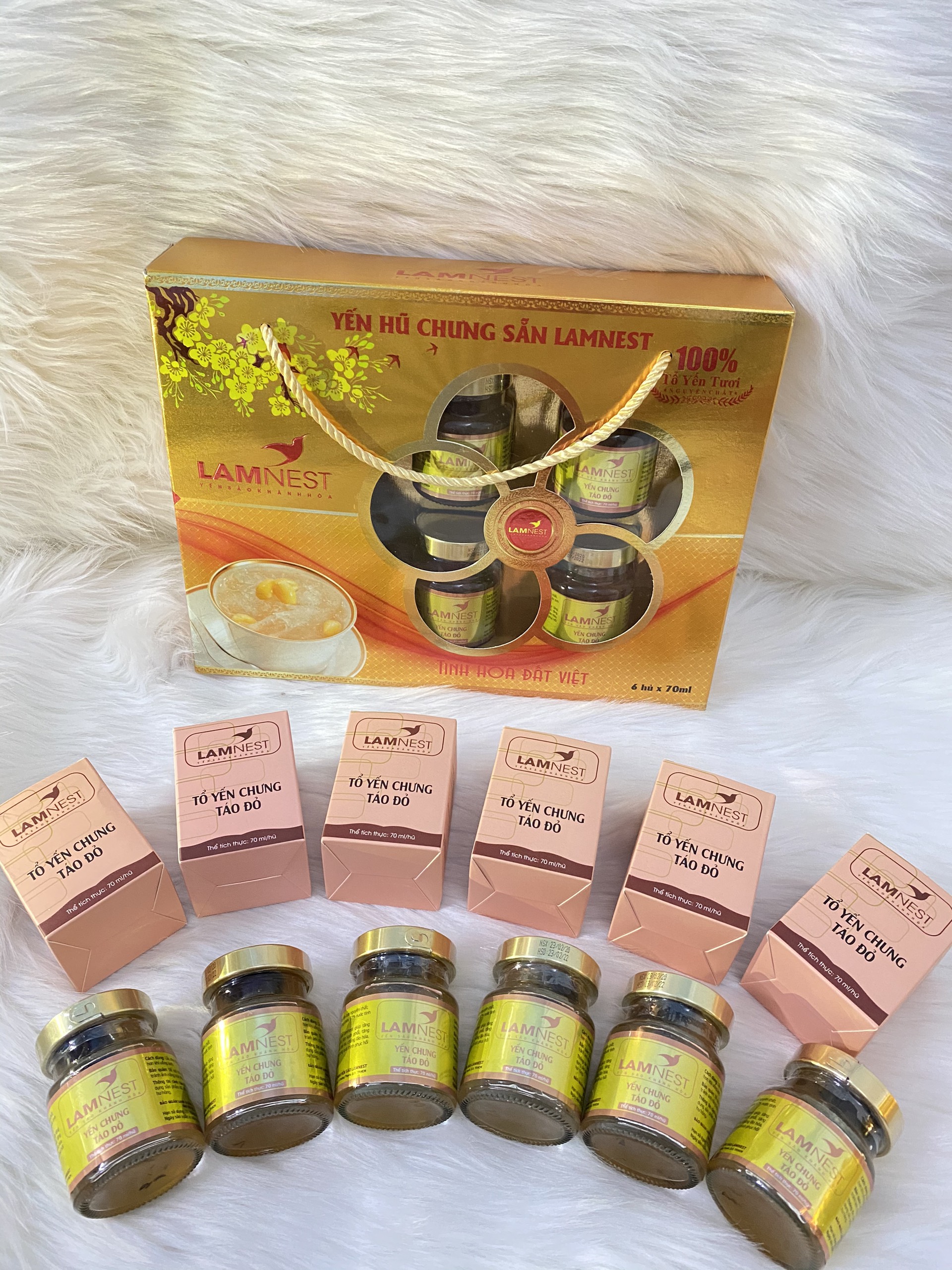 Lốc 6 hủ Tổ Yến Chưng Táo Đỏ - Lamnest
