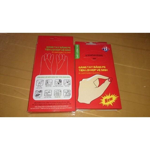 Hộp 100c găng tay nilong loại dày đẹp