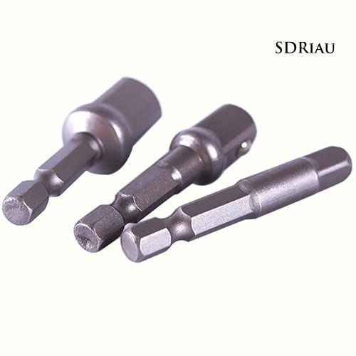 Bộ 3 đầu chuyển đổi mũi khoan 1 / 4 3 / 8 1 / 2 Inch tiện dụng