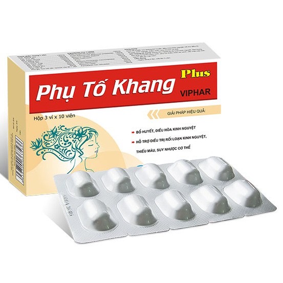 ￼Cân Bằng Nội Tiết Tố Nữ PHỤ TỐ KHANG PLUS- Hộp 30 Viên -Giúp Bổ Huyết, Điều Hòa Kinh Nguyệt, vinaphar