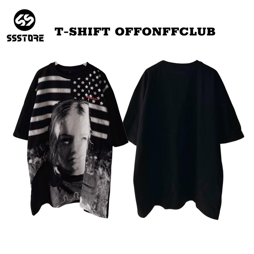 Áo thun tay ngắn cổ tròn màu đen OFFONFFC cô gái vải cotton mềm mịn thoáng mát form rộng unisex nam nữ - SSSTore